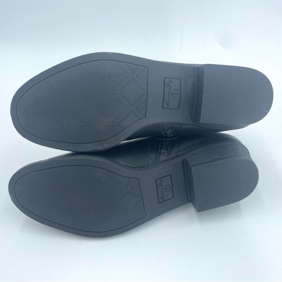 American Rag Womens Cadee Almond Toe Ankle Black PU Leather Boots Size 7M - Picture 8 of 14